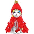thumbnail image 1 of Conjunto Navideño para Gato Capa Verde para Mascota con Sombrero con Estrella y Pompones Capa para Cachorro Ropa Árbol de Navidad Elf Disfraces Fiesta Suministros para Mascotas Accesorios para, 1 of 7