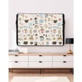thumbnail image 3 of Outdoor TV Cover 48 to 50 Inch Weatherproof, Cartoon Coffee Waterproof TV Screen Protector for Outside Decor with Zipper and Pocket 48"L x 30"H , Gift for Coffee Lover, 3 of 7