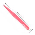 thumbnail image 2 of Unique Bargains 1 Pc Women Pointed Eyelash Extension Tweezers for Beauty Parlor Rose Red Stainless Steel, 2 of 4