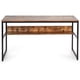 thumbnail image 5 of Costway Escritorio de Ordenador con Estructura de Metal, Mesa de Estudio con Estante de Almacenamiento y Patas Ajustables, Escritorio de Trabajo para Casa, Oficina, Marrón, 5 of 5