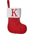 thumbnail image 2 of Mini Green Knit Stocking,8.5 Inches Initial Monogram EmbroideGreen Christmas Stocking,Family Fireplace Hanging Ornament Xmas Holiday Decor Gift-Letter A~Z, 2 of 6
