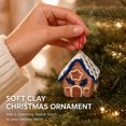 thumbnail image 6 of Christmas Gingerbread House Ornament, Mini House Hanging Ornament, Blue Roof Gingerbread Design for Christmas Tree, Wreath, Garland and Festive Holiday Display, 2.75 Inch, 6 of 7