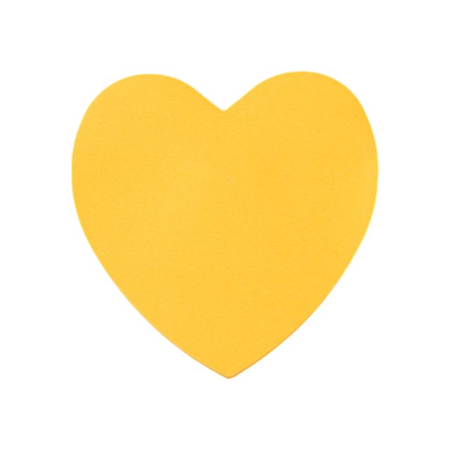 Un mensaje que combina belleza y practicidad con notas adhesivas en forma de corazón de 8 colores