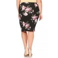 thumbnail image 3 of Women's Plus Size Floral Print Knee-Length Fitted Style Pencil Skirt, 3 of 5