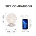 thumbnail image 4 of Modern Chrome Crystal Table Lamp, Hollow Out Silver Glam Nightstand Desk Lamp With Crystal Lampshade For Bedroom Living Room Dining Room, 4 of 8