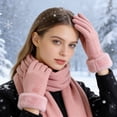 thumbnail image 5 of Wipya Thermal Fleece Lined Gloves Winter for Women Windproof Touchscreen with Elastic Cuff Daily Wear and Outdoor Activities Pink, 5 of 8