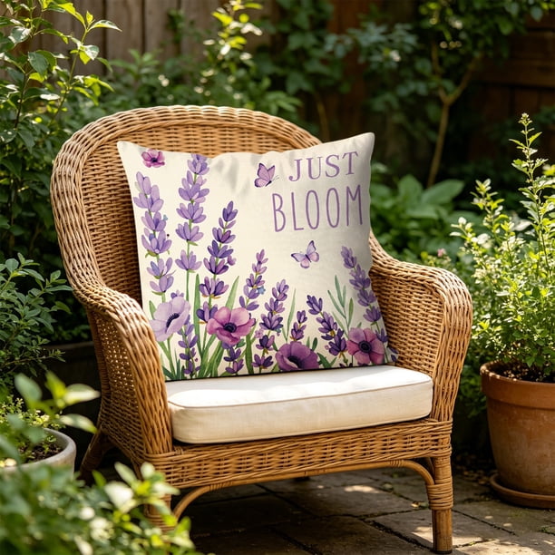 YiJuHui Summer Decorative Pillow Covers 45x45cm Floral Pattern Soft Breathable Cushion Case for Sofa Bedroom Patio Living Room Decor Home Accents