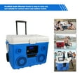 thumbnail image 3 of KoolMAX Cooler with Bluetooth Speaker System, 350W Boombox, 40 Qt Cooler, Rechargeable, USB 12V Car Cigarette Lighter Power Station, Guitar Amplifier, Radio, PA Machine, Karaoke, Blue, 3 of 7