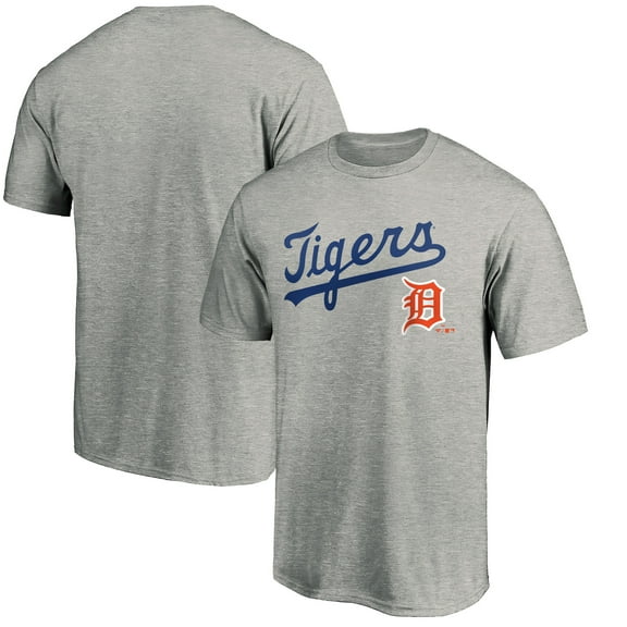 Men's Heather Gray Detroit Tigers Cooperstown Collection Wahconah T-Shirt