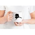 thumbnail image 2 of Alaska Born & AK USA State Map Outline, US Citizen Coffee & Tea Mug Cup (15oz), 2 of 6