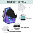 thumbnail image 4 of Purple and Blue Tie Dye Pattern Backpack for School, Cute School Bag with Adjustable Shoulder Straps and Padded Back, 15.3"x11"x7.1", 4 of 5