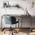 thumbnail image 2 of Allora 60" Contemporary Wood Computer Desk with 2 Drawers in Distressed Gray, 2 of 7