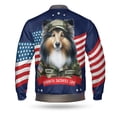 thumbnail image 2 of Happy Father's Day Honoring Veterans Shetland Sheepdog in Army Uniform All Over Print 3D Baseball Jacket Sheltie Dog Lover Gifts Bomber Jacket Softball - 13007, 2 of 6