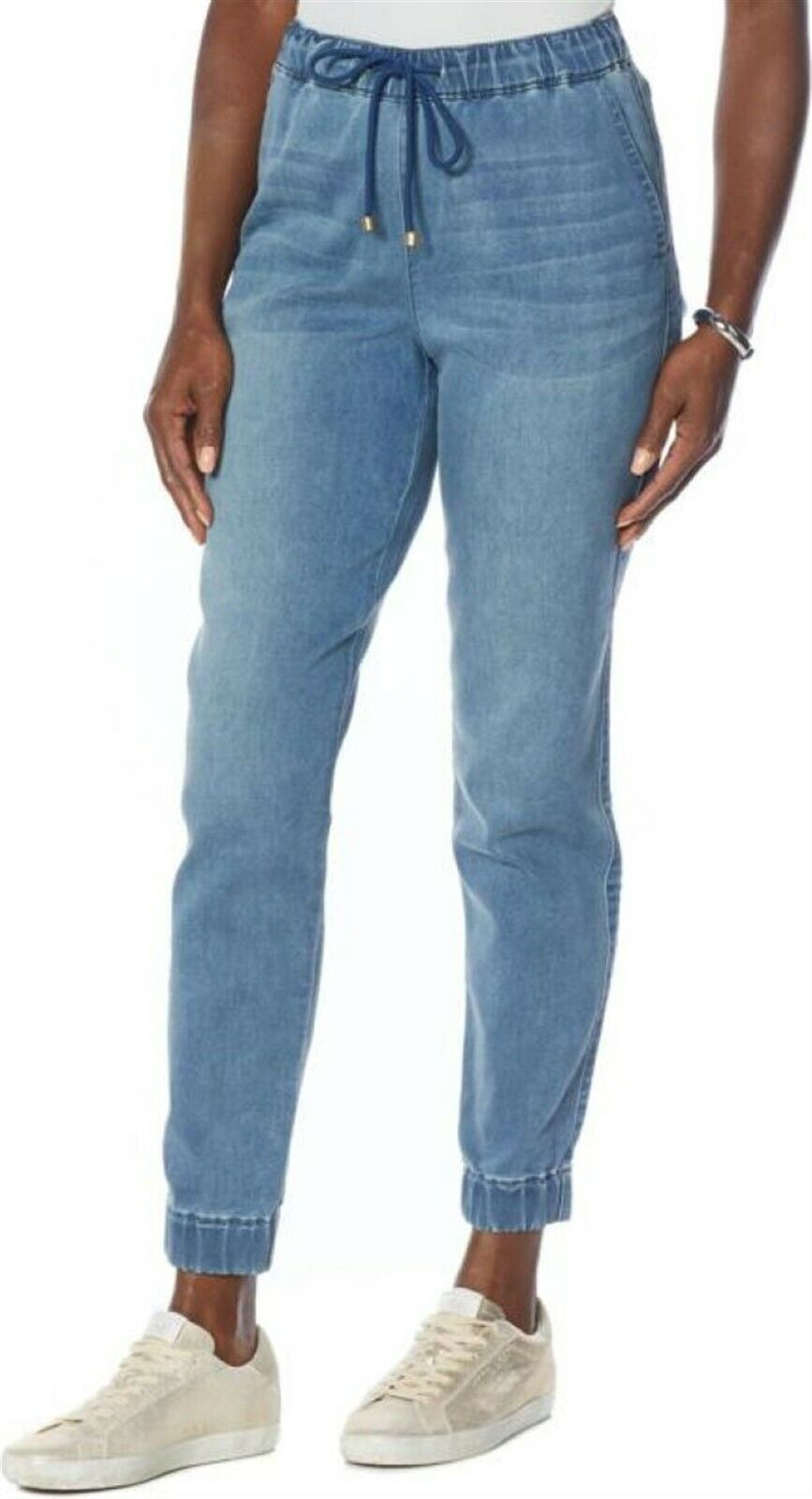 Skinnygirl Pull-On Knit Denim Jogger 