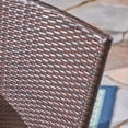 thumbnail image 5 of Julie Outdoor 7 Piece Acacia Wood and Wicker Expandable Dining Set with Cushions, Sandblast Natural Stained, Brown, Crème, 5 of 8