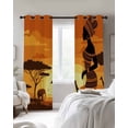thumbnail image 4 of African Black Women Kitchen Curtains Vintage Africa Ethnic Tribal Cafe Short Curtains for Bathroom Blackout Window Curtain Grommet Small Window Treatment Drapes for Bedroom Living Room 27.5"x39"x2, 4 of 9