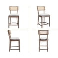 Dayalane 26" Rattan Back Counter Height Bar Stools Set of 2, Mid