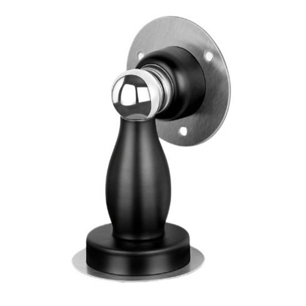 Kenally Tope de puerta, soporte antioxidante silencioso, resistente al agua, herrajes para muebles montados en la pared, baño, negro clásico Type2 NO2 Kenally TO009226-09