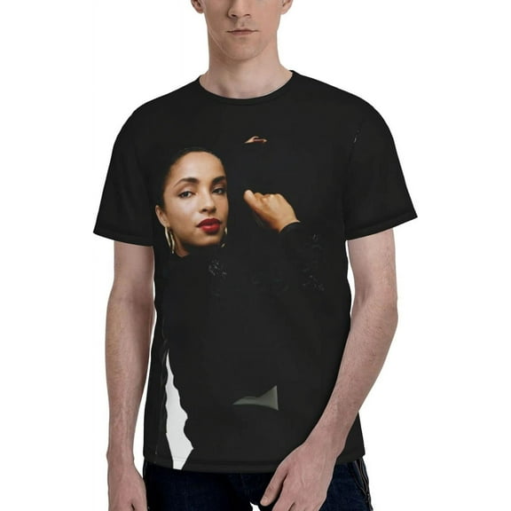 Sade Music and ADU Men's All Over Print T-Shirt Short Sleeve Graphic Tee Party Club Streetwear
