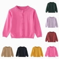 thumbnail image 4 of Gibobby Sweater Button Up Knit Cardigan for 0-12 Months 2t 3t Toddler Kids Solid Color Lounge Knitted Sweater Fall Warm Ribbed Knitwear Jacket for Boys Girls(3-4 Years,Brick Red), 4 of 4
