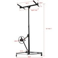 thumbnail image 3 of Yiwa 16ft Drywall Lift Hoist - 150lb Capacity Rolling Panel Jack Lifter w/ Telescoping Arm, Winch Brake & 4" Casters - Tool-Free Assembly for Ceiling & Wall Installation, 3 of 7