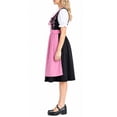 thumbnail image 4 of QIYAGBSA Oktoberfest Dresses for Women Dirndl Floral Embroidery Lace Up Soft Midi Short Sleeve Fall Festival Halloween Party Weekend Night Events, 4 of 8