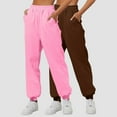 thumbnail image 2 of Mepaouo 2Pcs Womens Fleece Lined Sweatpants High Waisted Pull on Baggy Cinch Bottom Jogger Sizes S-3X, 2 of 4