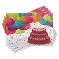 thumbnail image 1 of Ambesonne Fun Place Mats Set of 4, Birthday Cake Celebration, Standard Size, Multicolor, 1 of 6