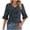 D#Dark Gray, variant on Yuanlook Womens Casual Tops,V Neck Shirts Ruffle Tunics 3/4 Sleeve Blouse with Flower Printed - Pink - XXL