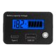 thumbnail image 1 of Monitor De Batería Digital, Indicador De Capacidad De La Batería Luz De Fondo Azul DC 8 A 30 V Memoria De Apagado De Amplia Aplicación Para Automóvil Para Carrito De Golf, 1 of 7