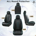 thumbnail image 5 of Coverado Black and Blue Trim Car Seat Covers Full Set, Premium Leather Front and Rear Split Bench Cover, Automotive Seat Protectors Universal Fit for Most Cars, SUVs and Trucks, 5 of 12