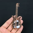 thumbnail image 2 of Natural Owhyee Blue Opal Handmade Copper Wire Wrap Guitar Pendant 4.53, 2 of 4