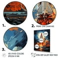 thumbnail image 3 of Designart "Expressionistic Launch Flare IV" Rocketship Canvas Art Print, 3 of 7