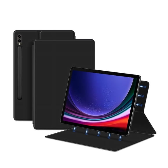Case for Samsung Galaxy Tab S9 S8 Ultra S7 FE Plus Case Magnetic Tablet Cover Shockproof Flip Case for Galaxy Tab S9 S8 S7 Black S7 11 inch