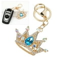 thumbnail image 4 of Encanto De Llavero, Dureza En Forma De Corona, Elegante Y Atractivo Llavero De Diamantes De Imitación De Aleación De Zinc Para Adorno De Bolso Para Colgante De Coche Cergrey Azul, 4 of 8