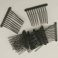 thumbnail image 5 of 10 Teeth Metal Black Hair Clip Combs Magic Hair Side Barrettes Wire Twist Bun Clamp Invisible Bang Comb 10Pcs, 5 of 5
