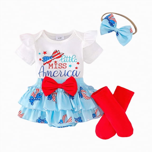 enyan 4th of July Independence Days Newborn Baby Girl Clothes Short Sleeve Romper One Piece Jumpsuit Spring & Summer Infant Outfits 0 3 6 9 12 18 Months Baby Boy Summer Clothes,White,12-18 Months