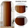 thumbnail image 4 of Abstract Orange Curtains for Living Room 84 inch Length 2 Panels Set, Burnt Orange Light Filtering Curtains for Bedroom,Vintage Ombre Curtain Dark Orange Kitchen Curtain Terracotta Window Drapes, 4 of 7