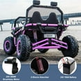 thumbnail image 5 of OTTORD 24 V Ride on Car UTV 2 Seater, 2x200W Electric Car Truck with Metal Frame, Brake&Gas Pedal, EVA Tires,3 Speed (Purple Pink), 5 of 6