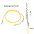 thumbnail image 2 of 10uds Encerado Collar Cordón A Granel, 16 Pulgadas y 1,5mm Diámetro Collar Cadena Cuerda con Cierre para Colgantes, Pulseras, Joyería Fabricación, Amarillo, 2 of 6