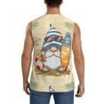 thumbnail image 4 of Goofa Hello Summer Cute Gnome Printed Men's Sleeveless T-Shirt - Athletic Gym Workout Tank Top for Men - Moisture-Wicking, UPF 30+ Quick-Dry Muscle Tee-Small, 4 of 8