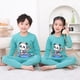 thumbnail image 1 of Conjunto de pijamas de Navidad para niños y niñas, ropa de dormir con cuello redondo y pantalones largos, con dibujos de gatos, para invierno, 1 of 4