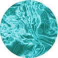 thumbnail image 1 of Ahgly Company Machine Washable Indoor Square Transitional Bright Cyan Blue Area Rugs, 3' Square, 1 of 7