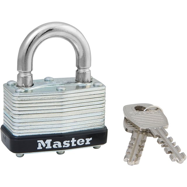 Economy Warded Padlocks, Keyed Alike, Laminated Steel, 1-3/4" Width Each