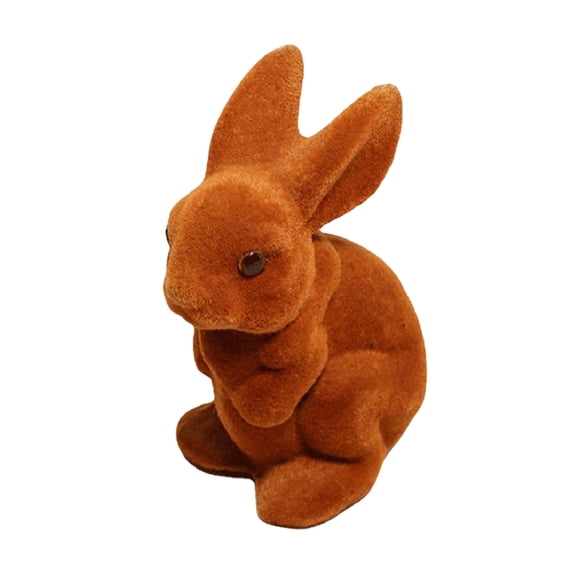 Yuedong Christmas Crafts Garden Decoration 11*19cm Decorate Mini Cute Animal Ornaments Easter Flocking Rabbit