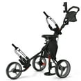 thumbnail image 1 of Goplus Folding 3 Wheels Golf Push Cart W/Seat Scoreboard Adjustable Handle Grey, 1 of 10