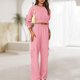 thumbnail image 3 of Conjunto de sudadera y pantalón corto liso para mujer conjunto de chándal holgado informal sencillo, 3 of 6