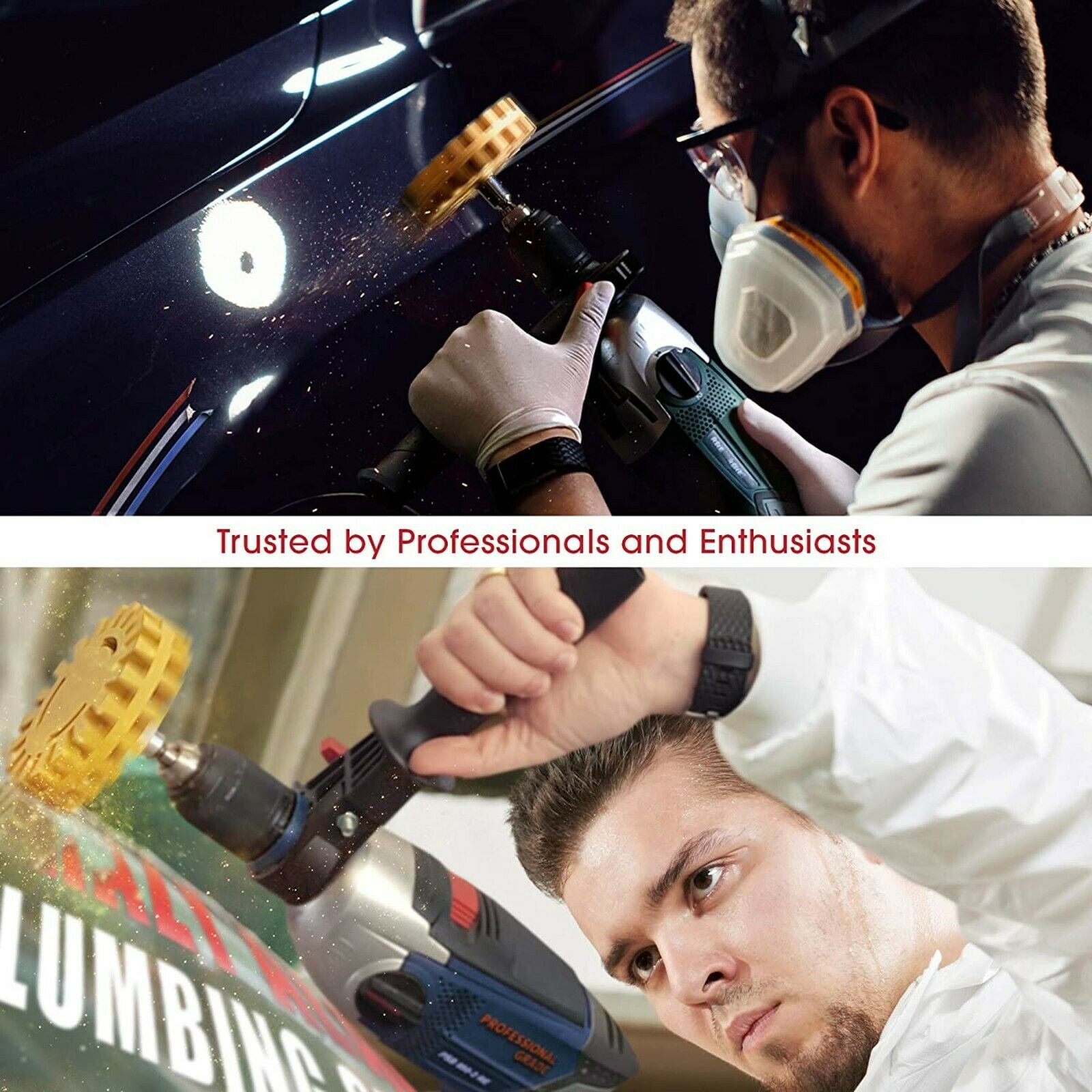 4 inch Decal Removal Eraser Wheel w/ Power Drill Arbor Adapter Rubber