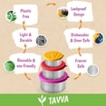 thumbnail image 4 of TAVVA Stainless Steel Snack Containers for Kids - Plastic Free Leak Proof Lunch Containers for Kids, Metal Lunch Box, Bento Box Containers, Toddler Lunch Container, Food Storage Containers with Lids, 4 of 10