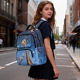 thumbnail image 4 of Jeiento Starry Giraffe Print 17 Inch Kids School Backpack Water-Resistant Lightweight Bookbag for Boys Girls Elementary Students Multi-Pocket Daypack for School Hiking, 4 of 7